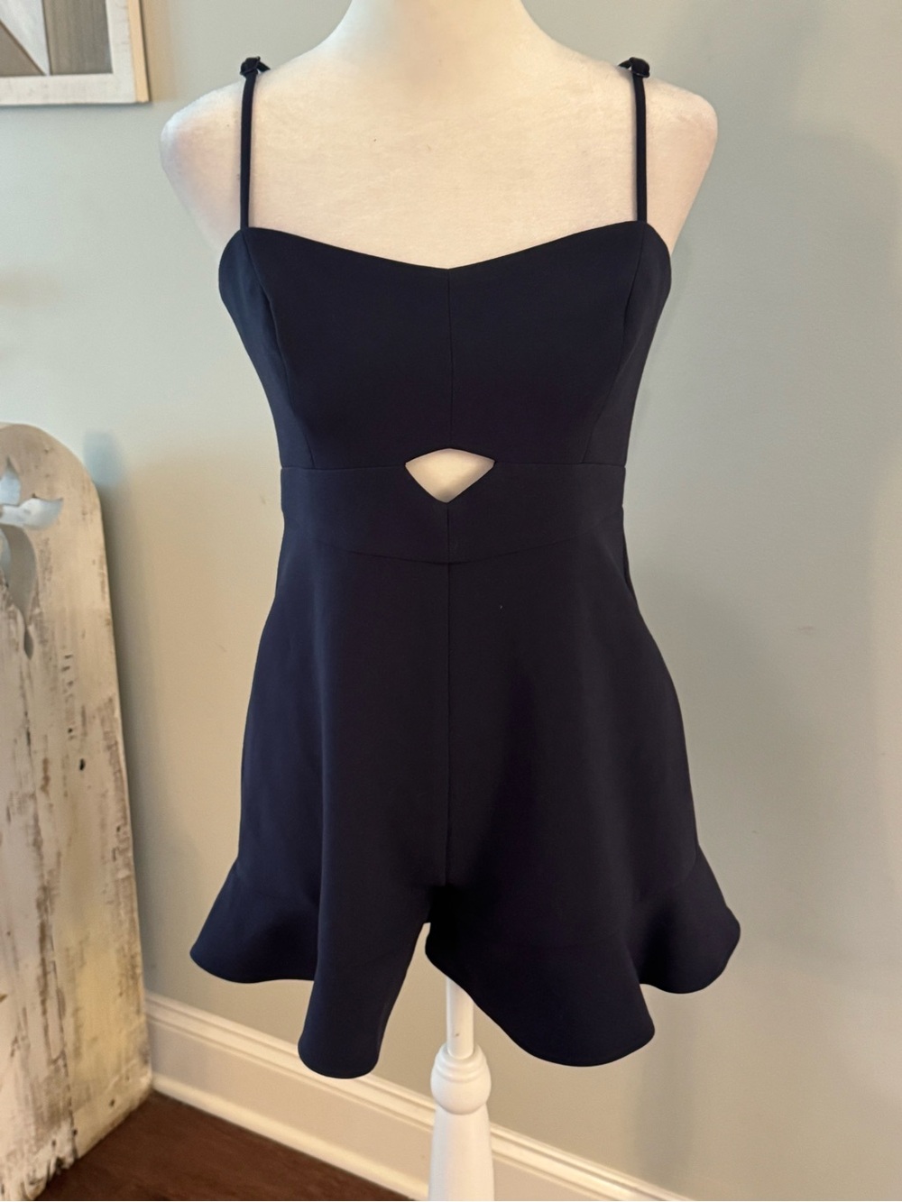 Black Sleeveless Cutout romper
